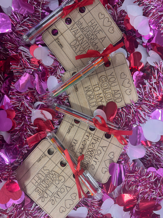 DIY Valentine's Day Wood Card set Kid's Kit Arts and Craft