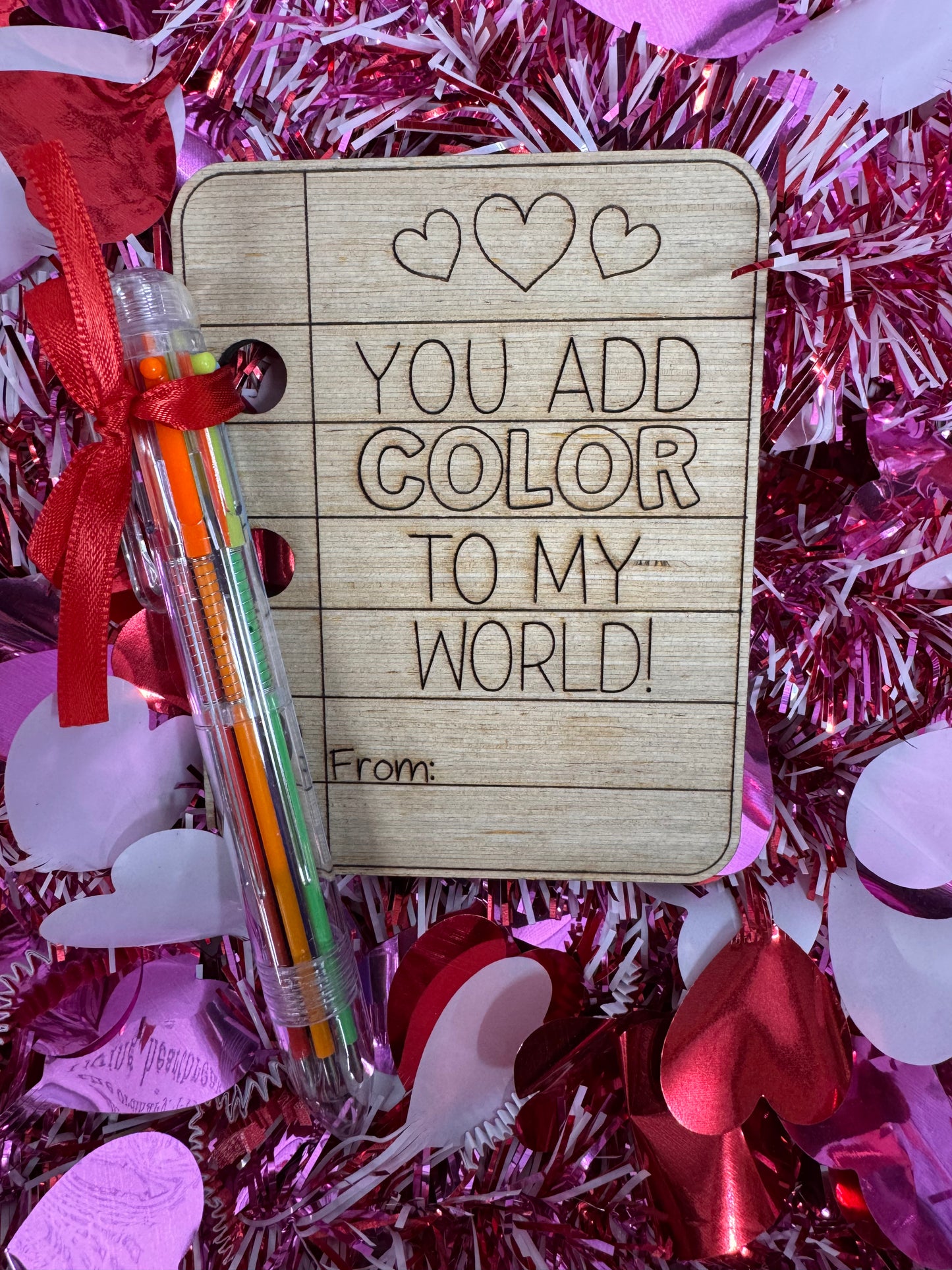 DIY Valentine's Day Wood Card set Kid's Kit Arts and Craft