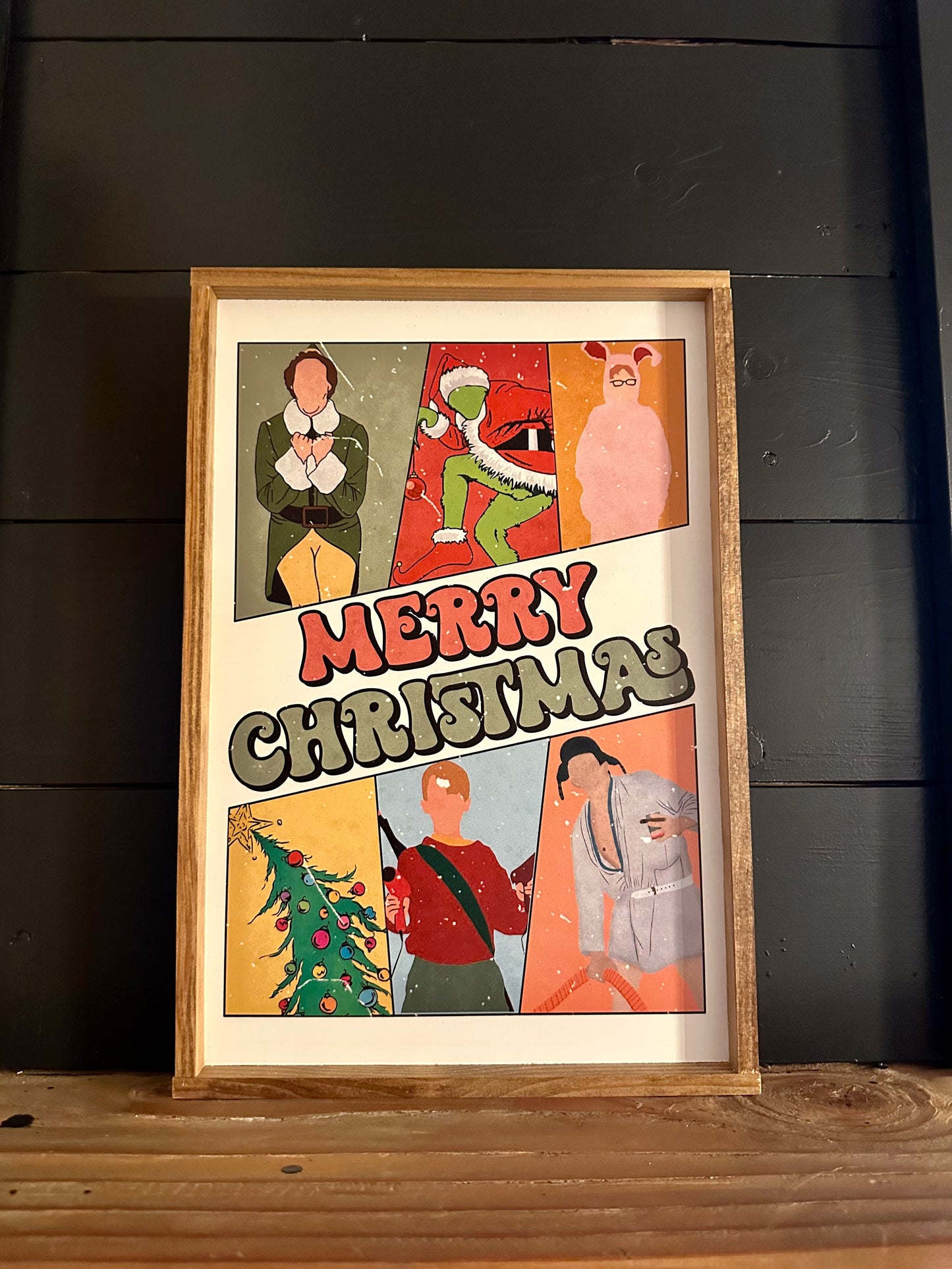 Christmas Movie Icons 2023 Merry Christmas wood sign