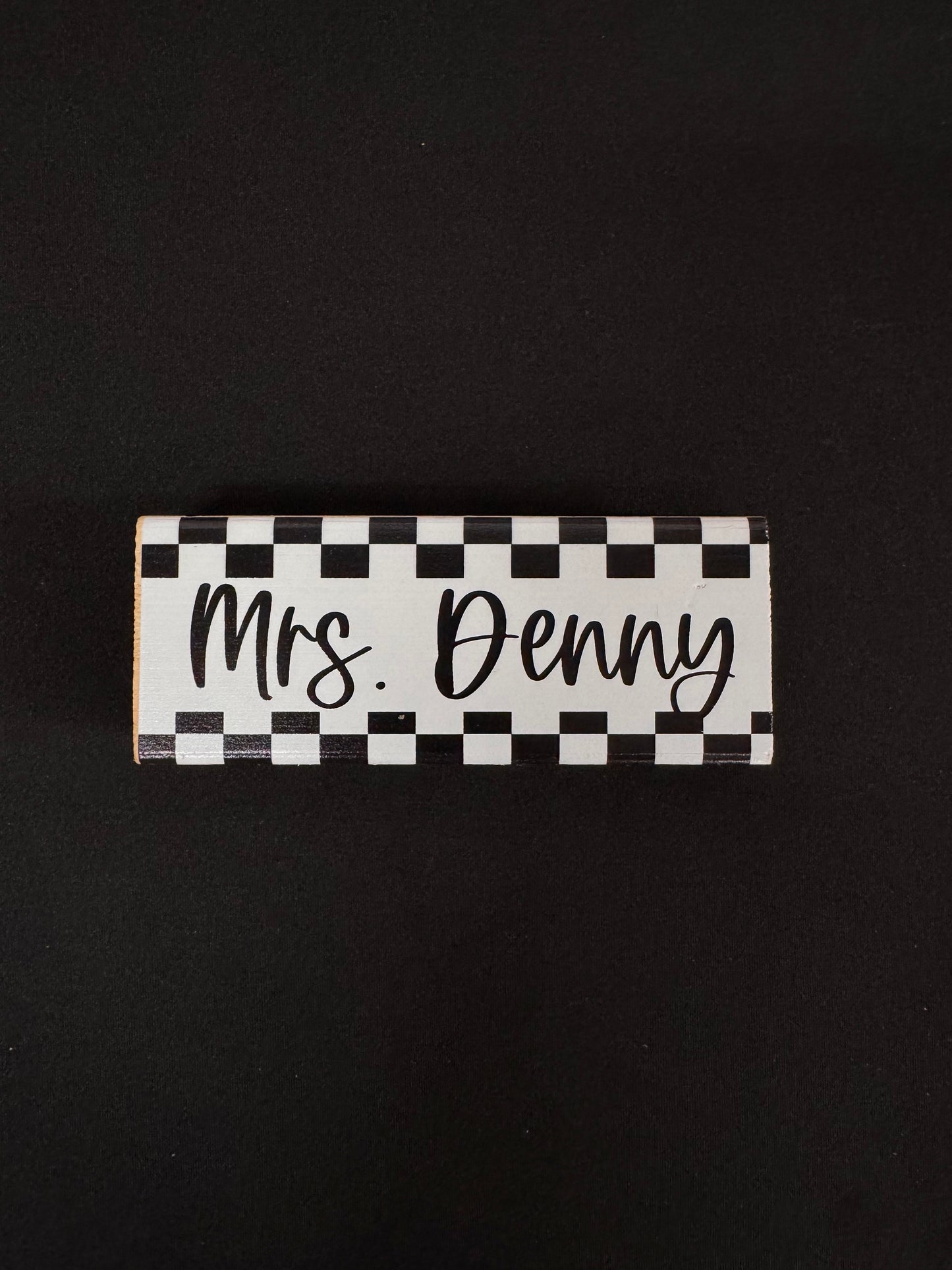 Checker print custom teacher name bundle