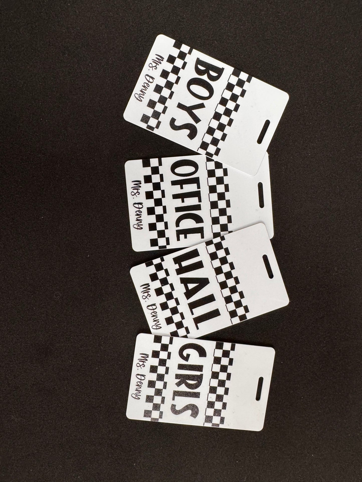 Checker print custom teacher name bundle