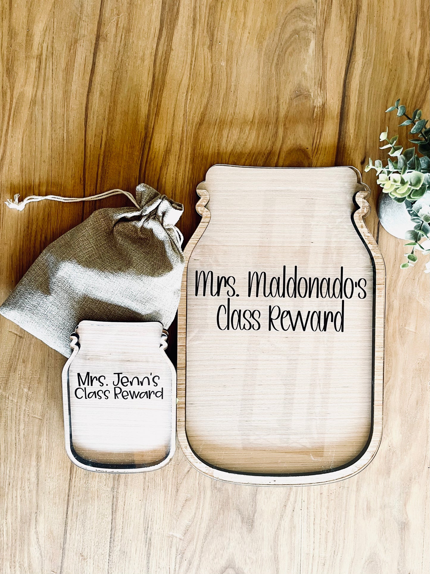 Custom Personalized Reward Jar for Students, Star, Classroom Reward, Good Behavior Jar, Kindness Jar, Behavior token wood acrylic sign