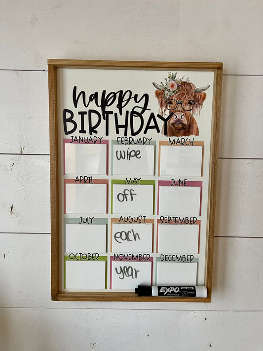 Watercolor Floral Highland Cow Classroom Bundle