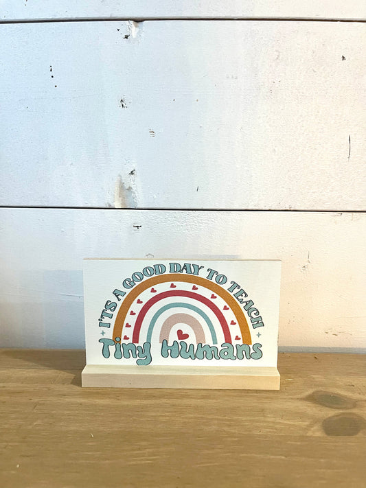 boho classroom sayings small wooden desk sign cards wood stand attendance shine bright make today count