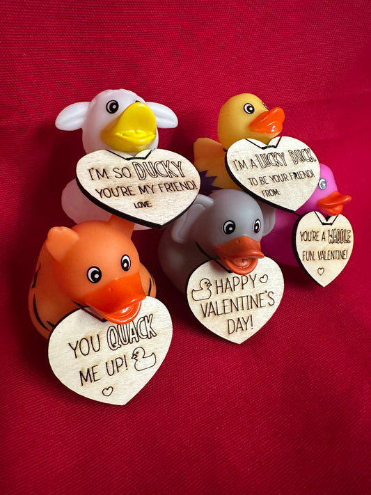 DIY Valentine's Day Rubber Duck set of 5