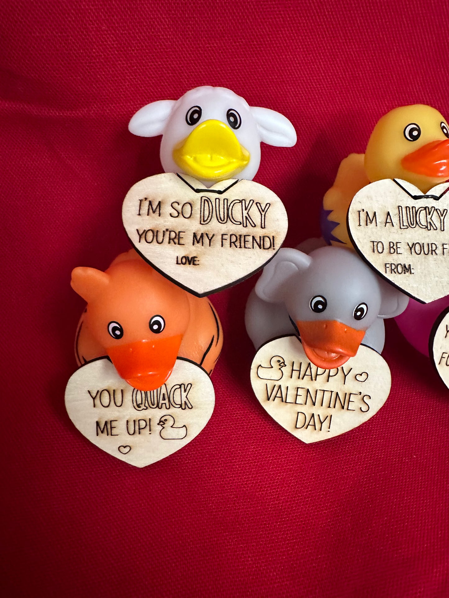 DIY Valentine's Day Rubber Duck set of 5