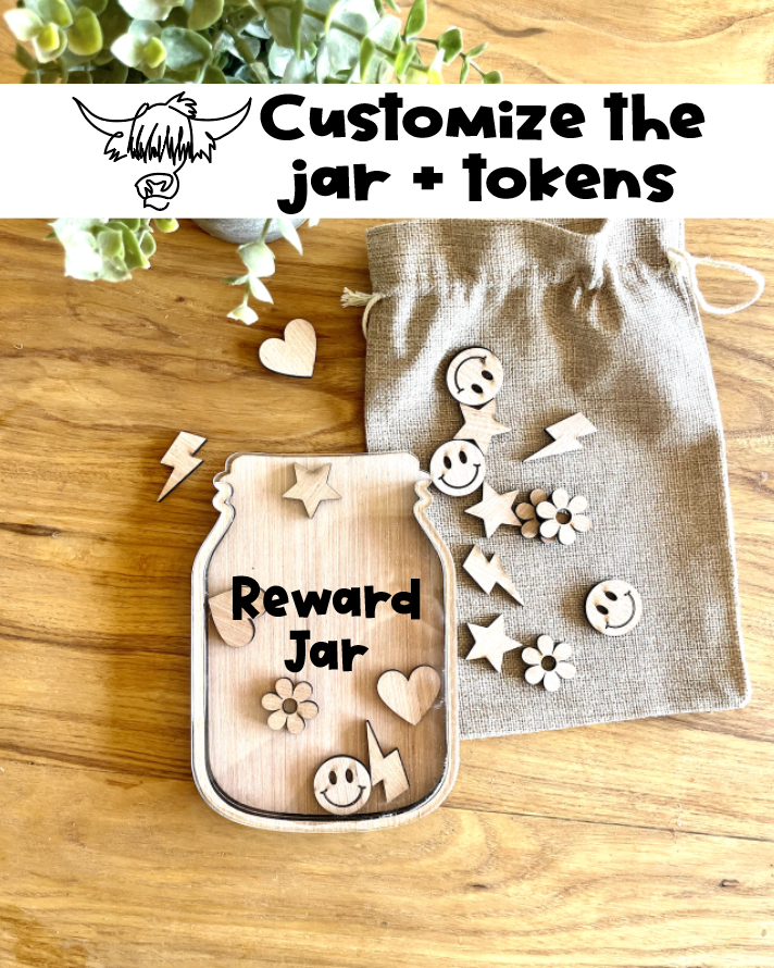 Custom Personalized Reward Jar for Students, Star, Classroom Reward, Good Behavior Jar, Kindness Jar, Behavior token wood acrylic sign