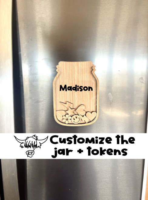 Custom Personalized Reward Jar for Students, Star, Classroom Reward, Good Behavior Jar, Kindness Jar, Behavior token wood acrylic sign