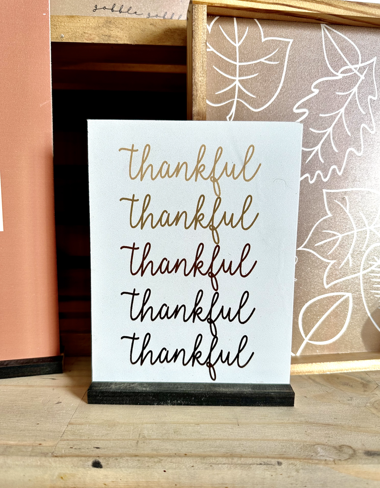 Muted Fall 2023 Bundle Collection Turkey pumpkin gobble burnt orange mustard yellow leaves wood sign