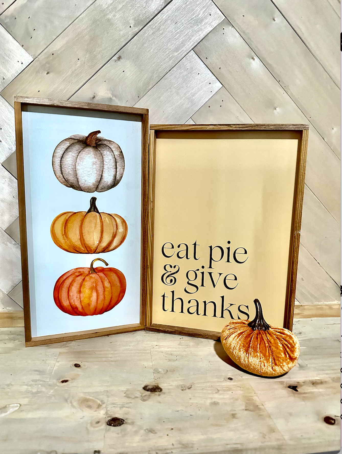 Muted Fall 2023 Bundle Collection Turkey pumpkin gobble burnt orange mustard yellow leaves wood sign
