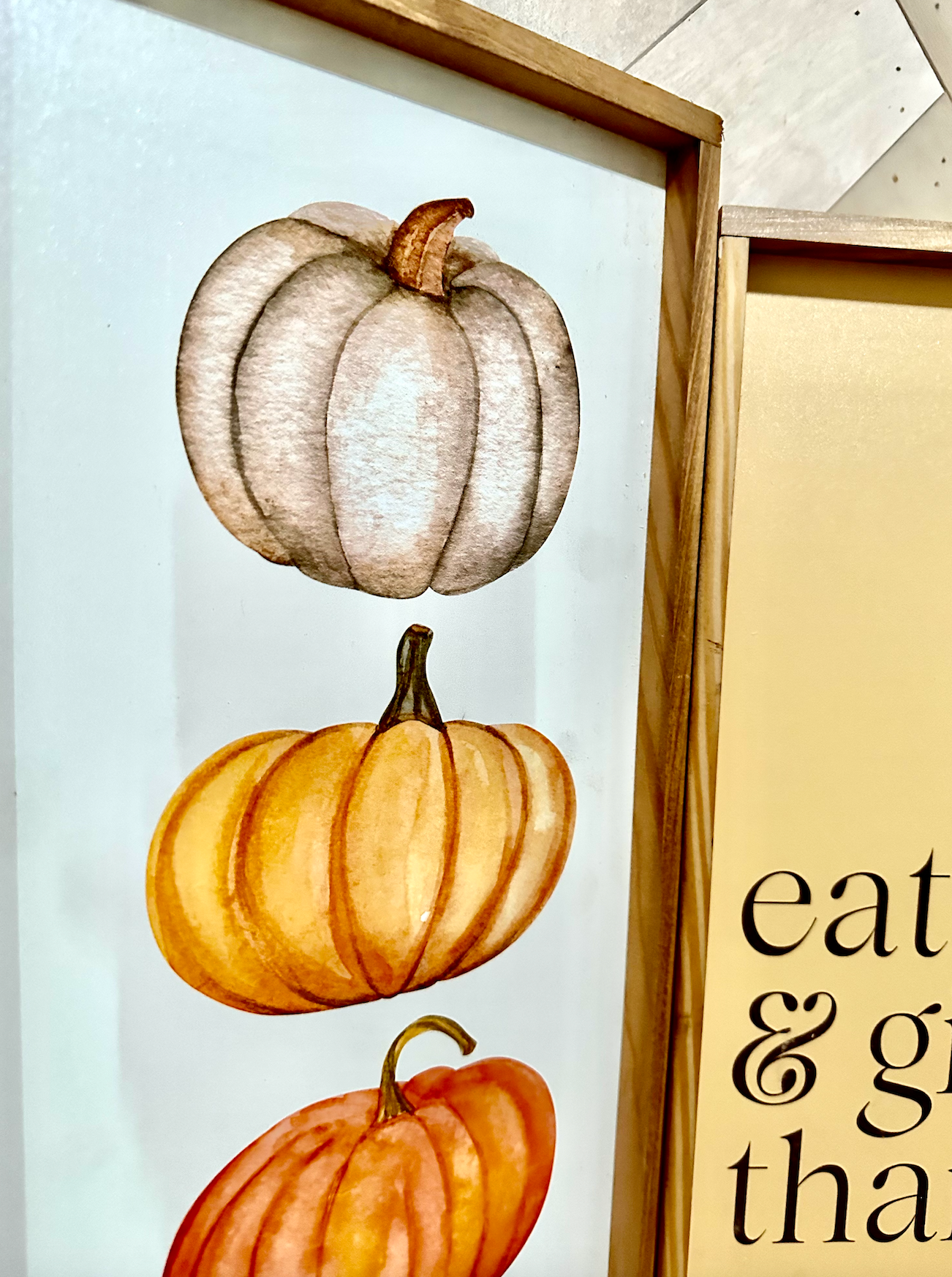 Muted Fall 2023 Bundle Collection Turkey pumpkin gobble burnt orange mustard yellow leaves wood sign