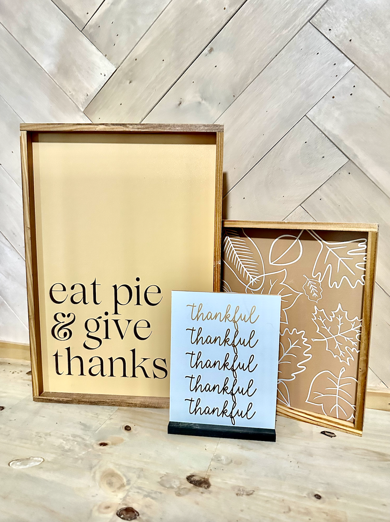 Muted Fall 2023 Bundle Collection Turkey pumpkin gobble burnt orange mustard yellow leaves wood sign