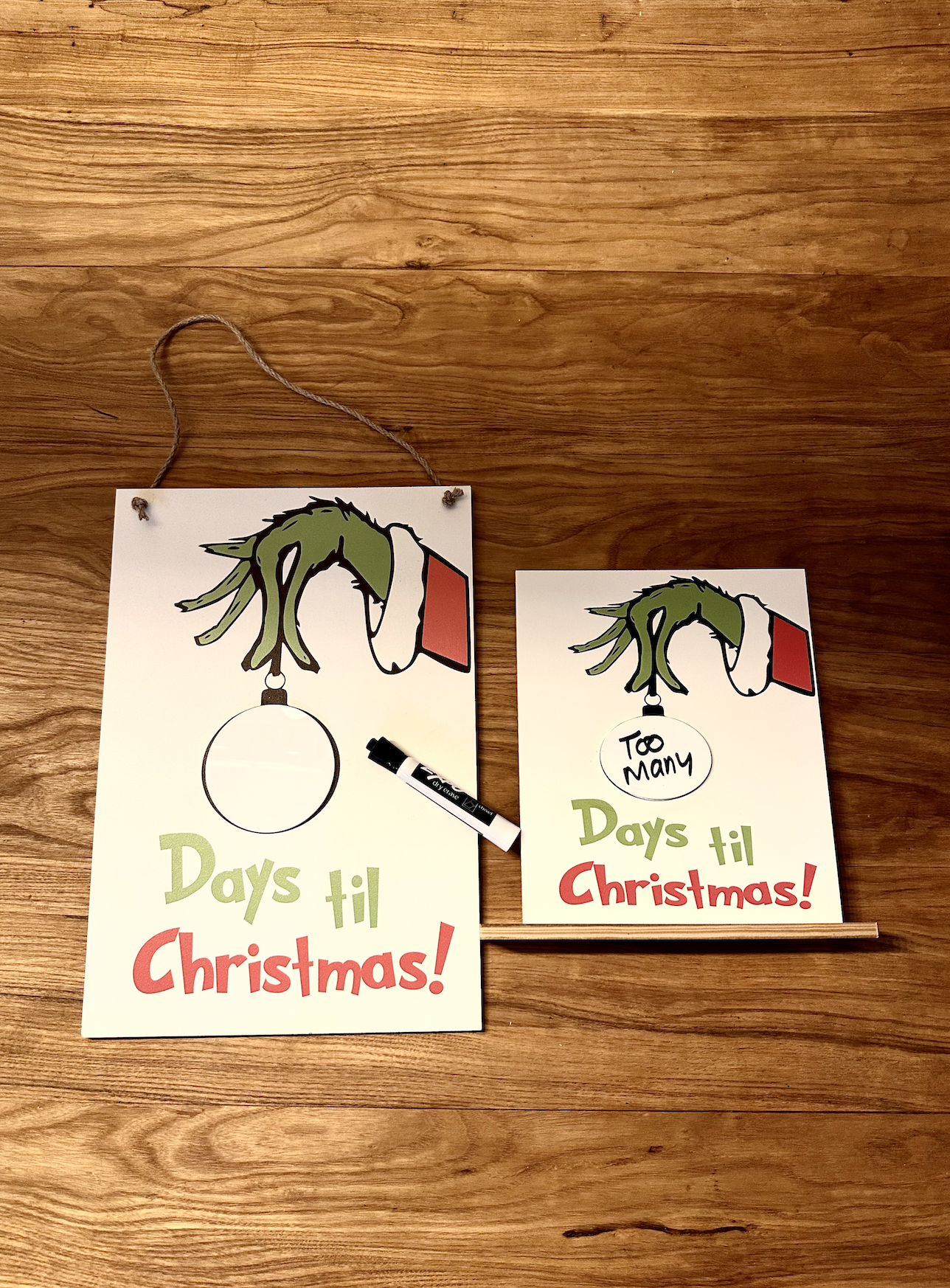 Gr.inch countdown days til christmas wood sign