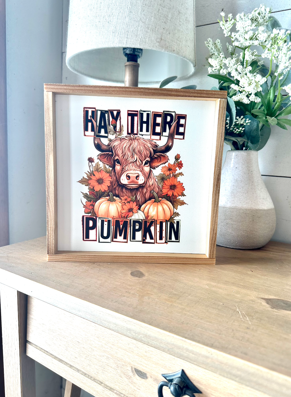 Hay there pumpkin highland fall 2023 new wood sign