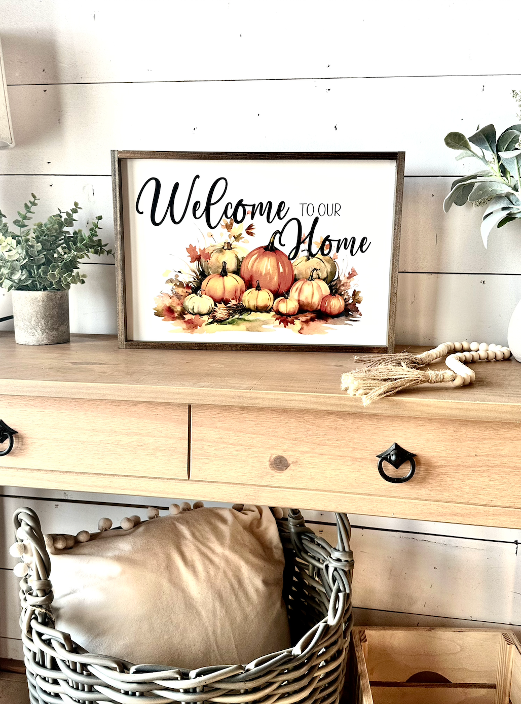 Welcome to our home fall 2023 new wood sign