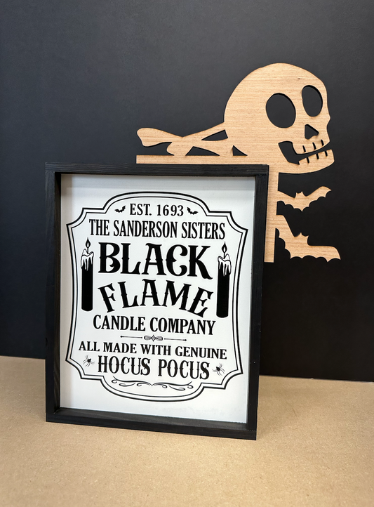 Door corner picture frame corner DIY halloween 2023 wood sign