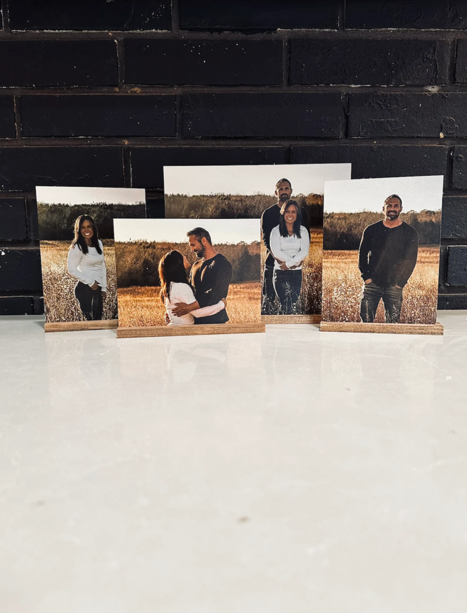 Your Personalized Photos; Removable Shelf Sitter on wood sign for your office, mantle, bedroom, wedding photos, family portrait,