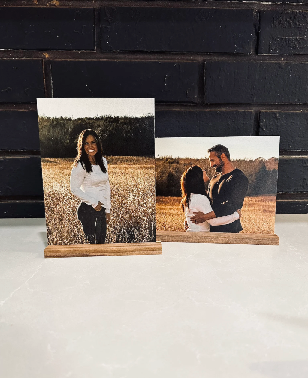 Your Personalized Photos; Removable Shelf Sitter on wood sign for your office, mantle, bedroom, wedding photos, family portrait,