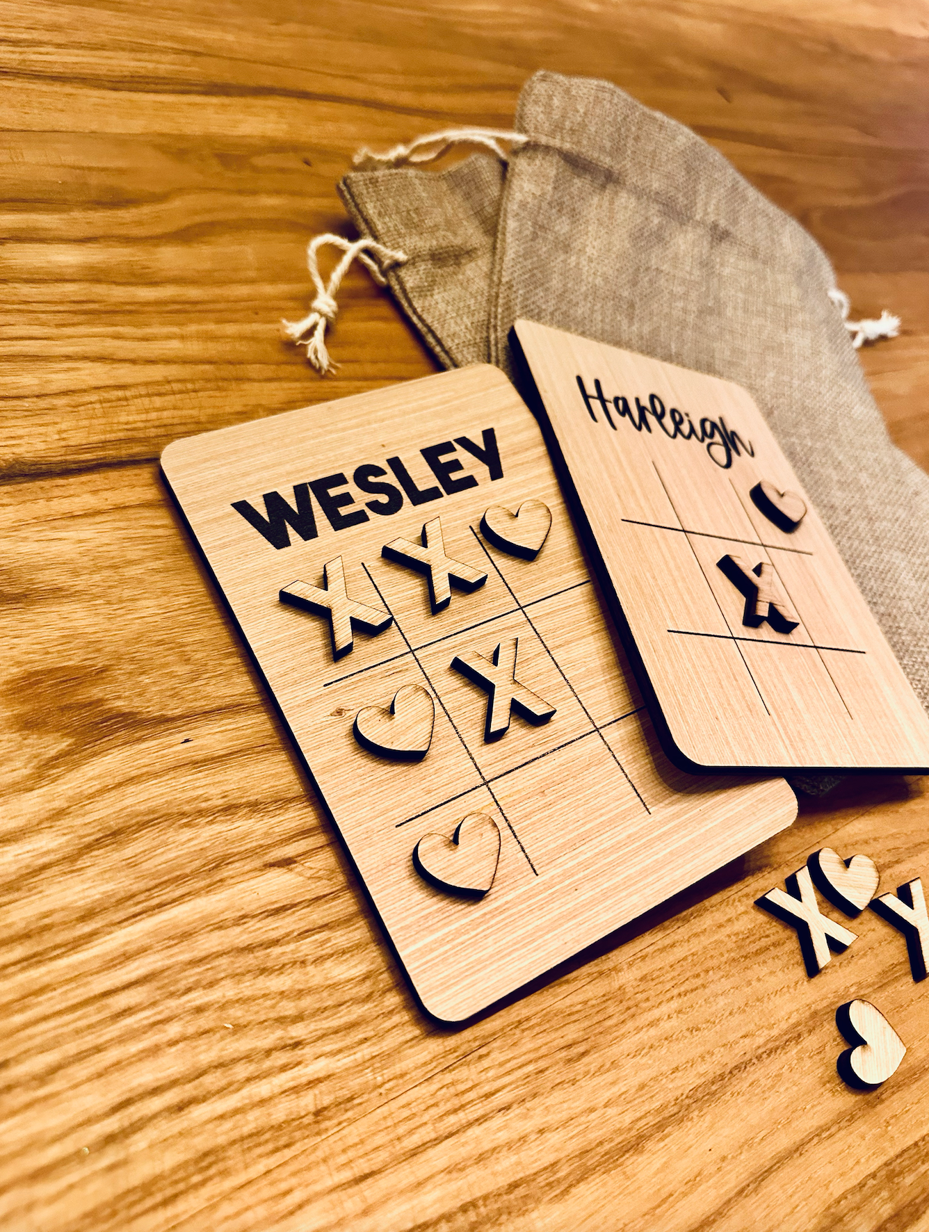 Personalized DIY Valentine's Day Tic Tac Toe Game Kid's Kit Arts and Craft wood sign