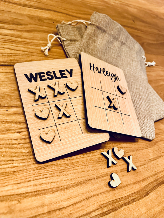 Personalized DIY Valentine's Day Tic Tac Toe Game Kid's Kit Arts and Craft wood sign