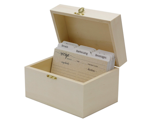 Your personalized name Wooden Recipe Card Holder Box sign