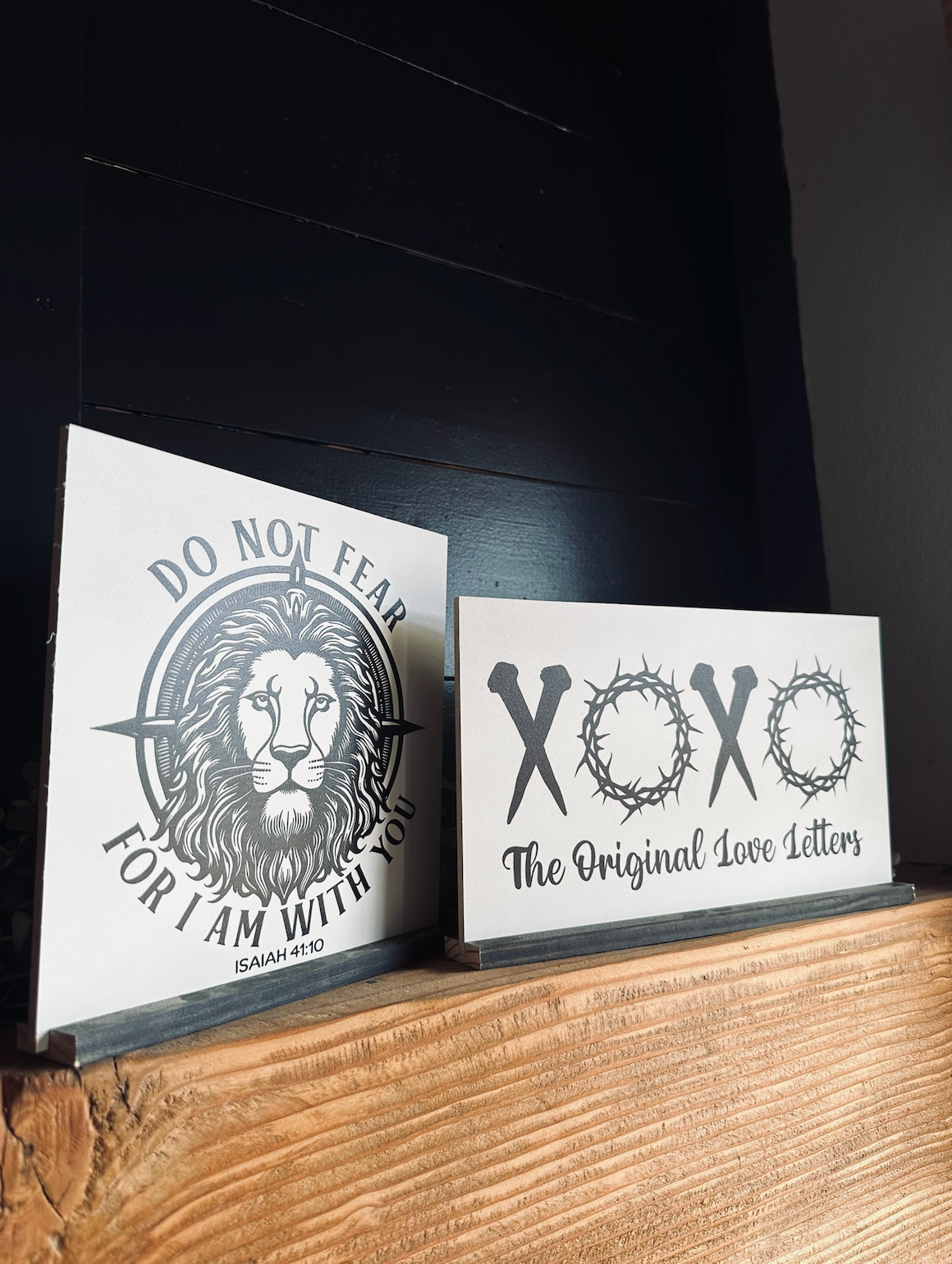 Easter 2024 Religious wood sign shelf sitter