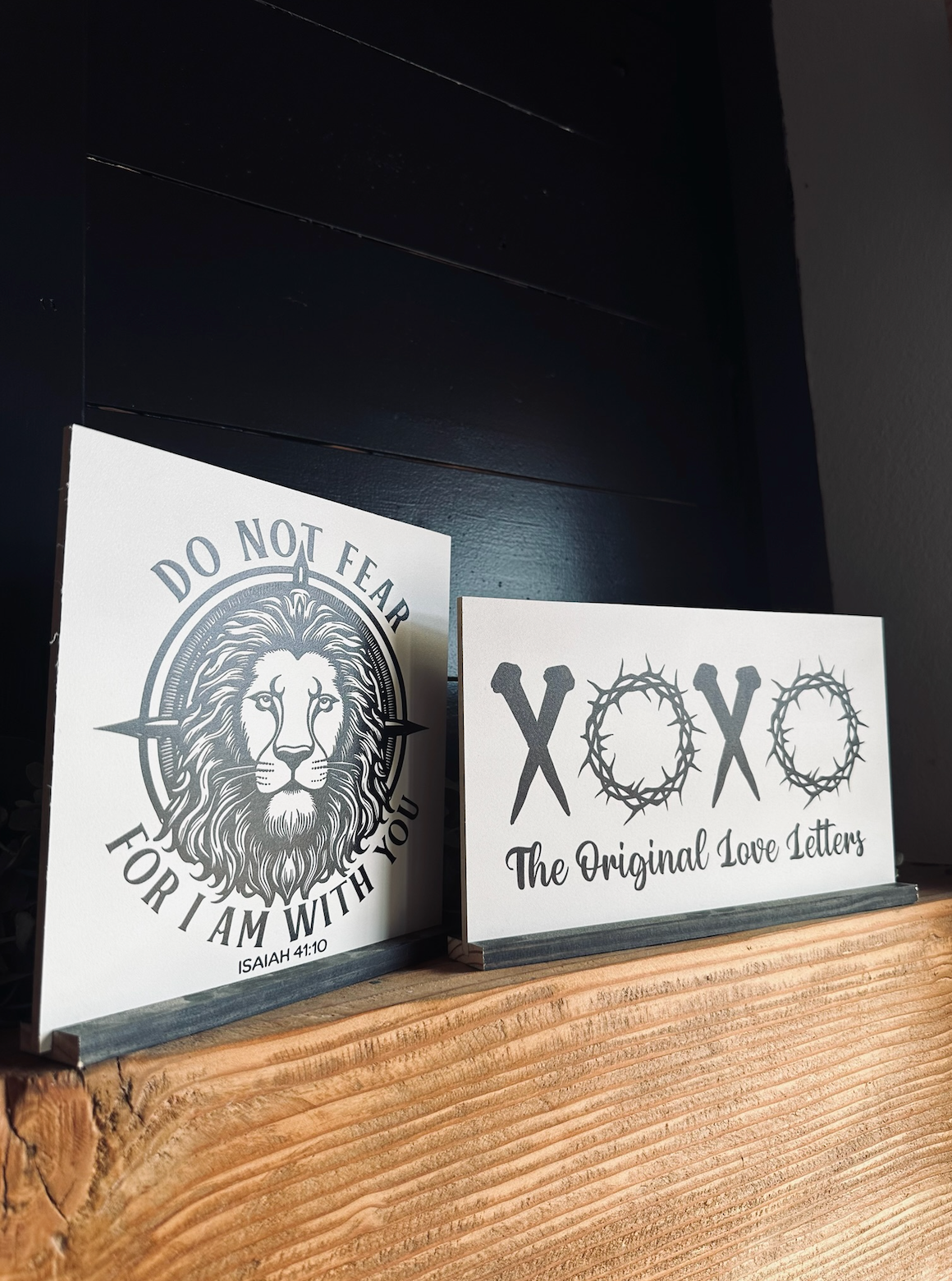 Easter 2024 Religious wood sign shelf sitter