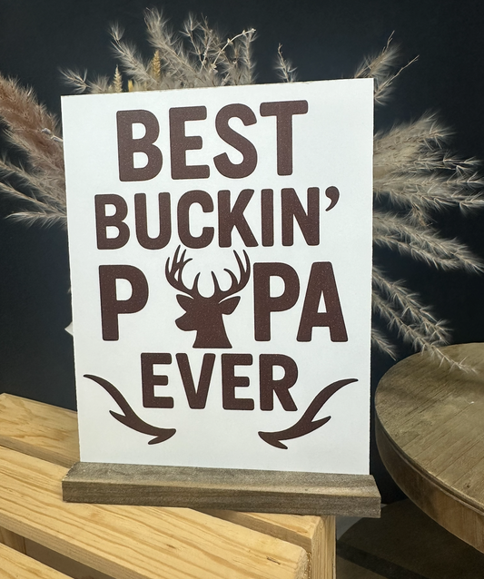 Father’s Day Wooden Shelf Sitter Card | Personalized Keepsake Gift for Dad