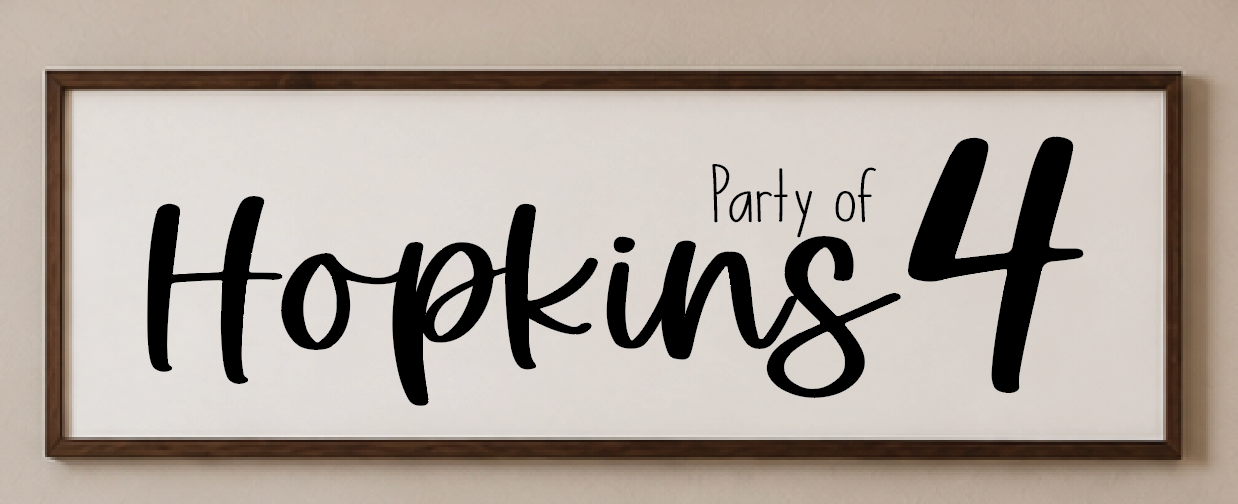 Custom Family Name Party Of Sign Personalized Wood Framed Family Sign Farmhouse Decor