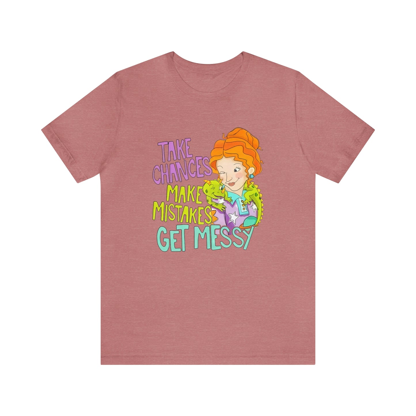 Take Chances ms Frizzle Science Classroom Teacher Shirt Unisex Jersey Short Sleeve Tee