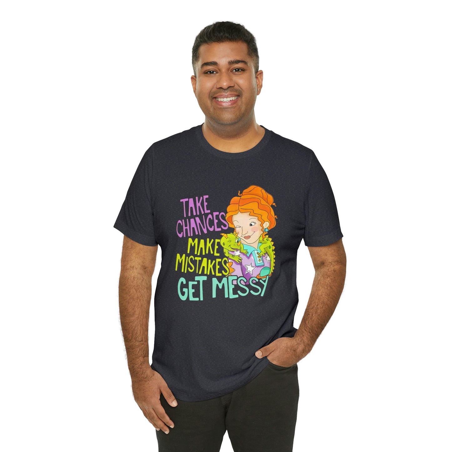 Take Chances ms Frizzle Science Classroom Teacher Shirt Unisex Jersey Short Sleeve Tee