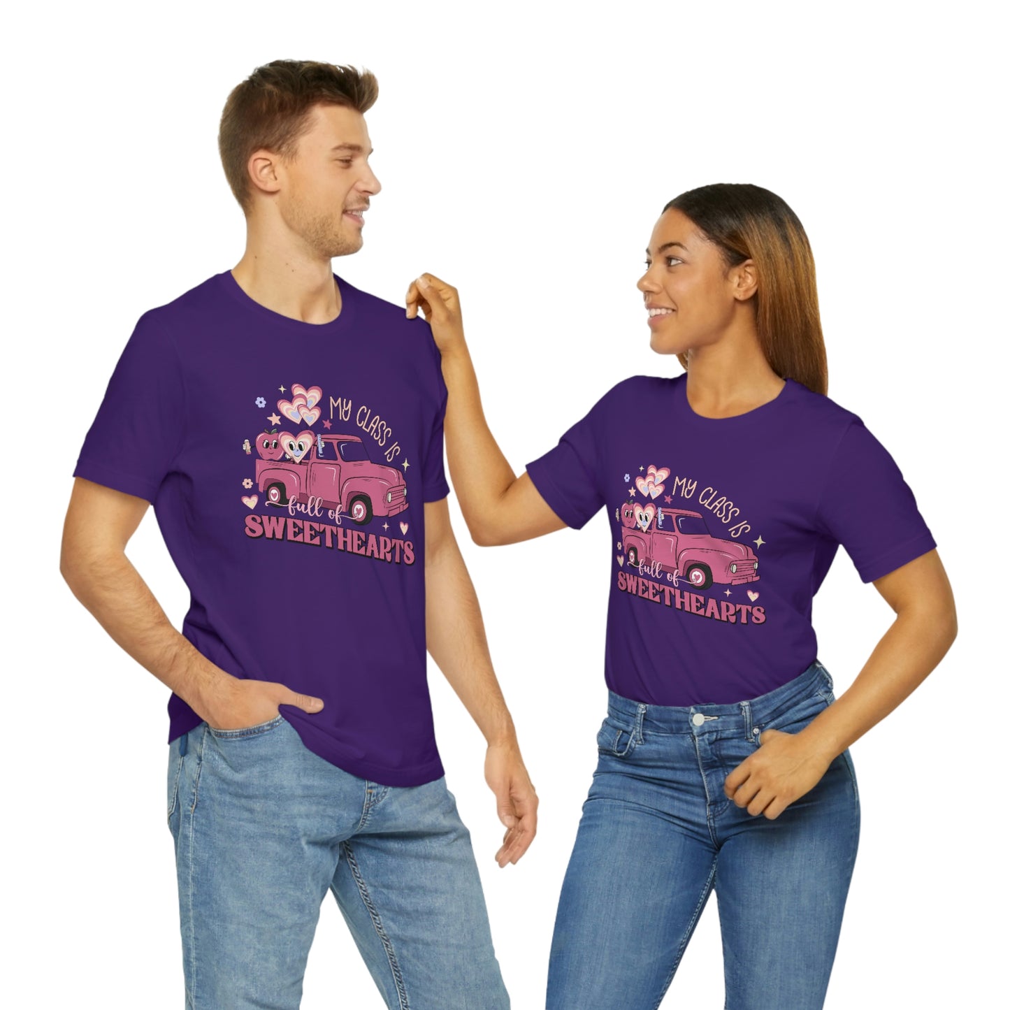 My Class is Full of Sweethearts Valentines day Unisex Jersey Short Sleeve Tee