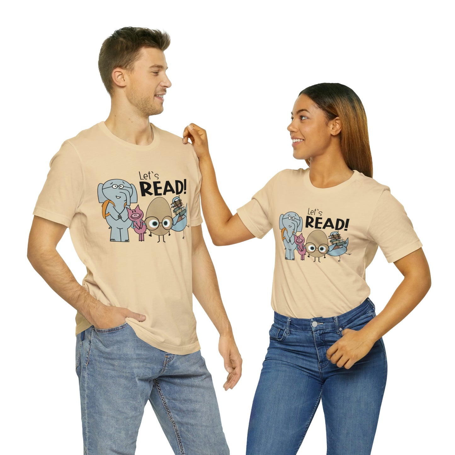 Lets Read Favorite picture book character teacher shirt Unisex Jersey Short Sleeve Tee