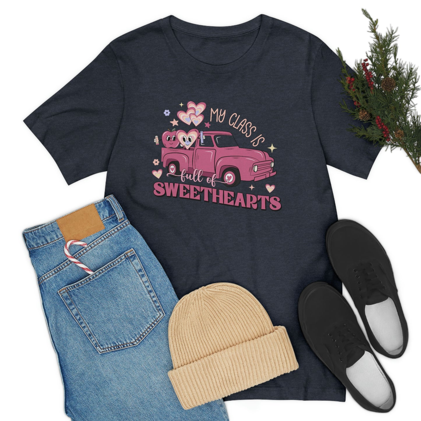 My Class is Full of Sweethearts Valentines day Unisex Jersey Short Sleeve Tee