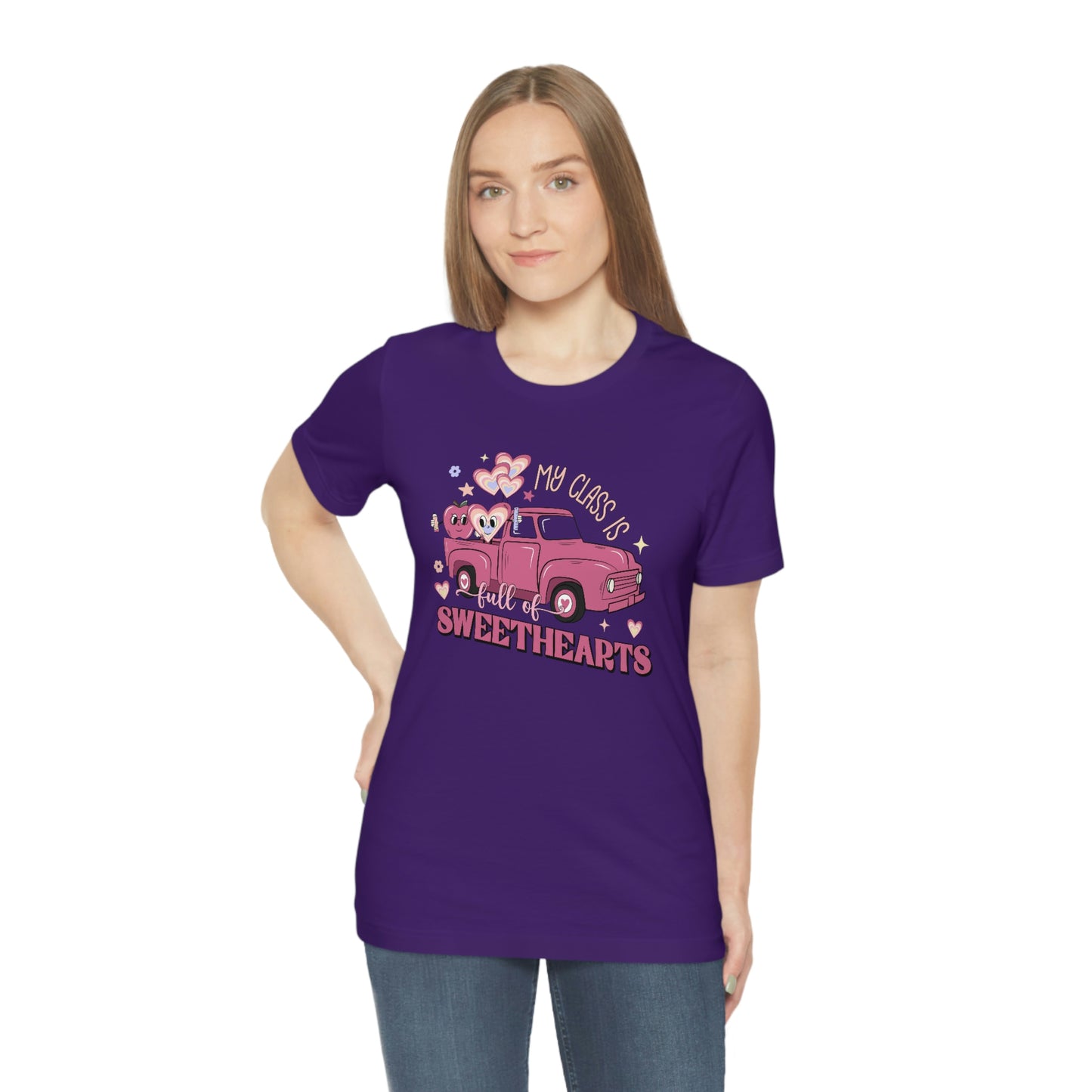 My Class is Full of Sweethearts Valentines day Unisex Jersey Short Sleeve Tee