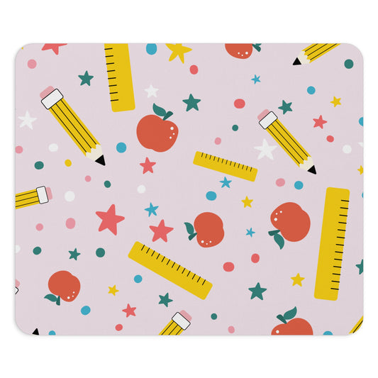 pink Teacher Life Pencil apple Mouse Pad