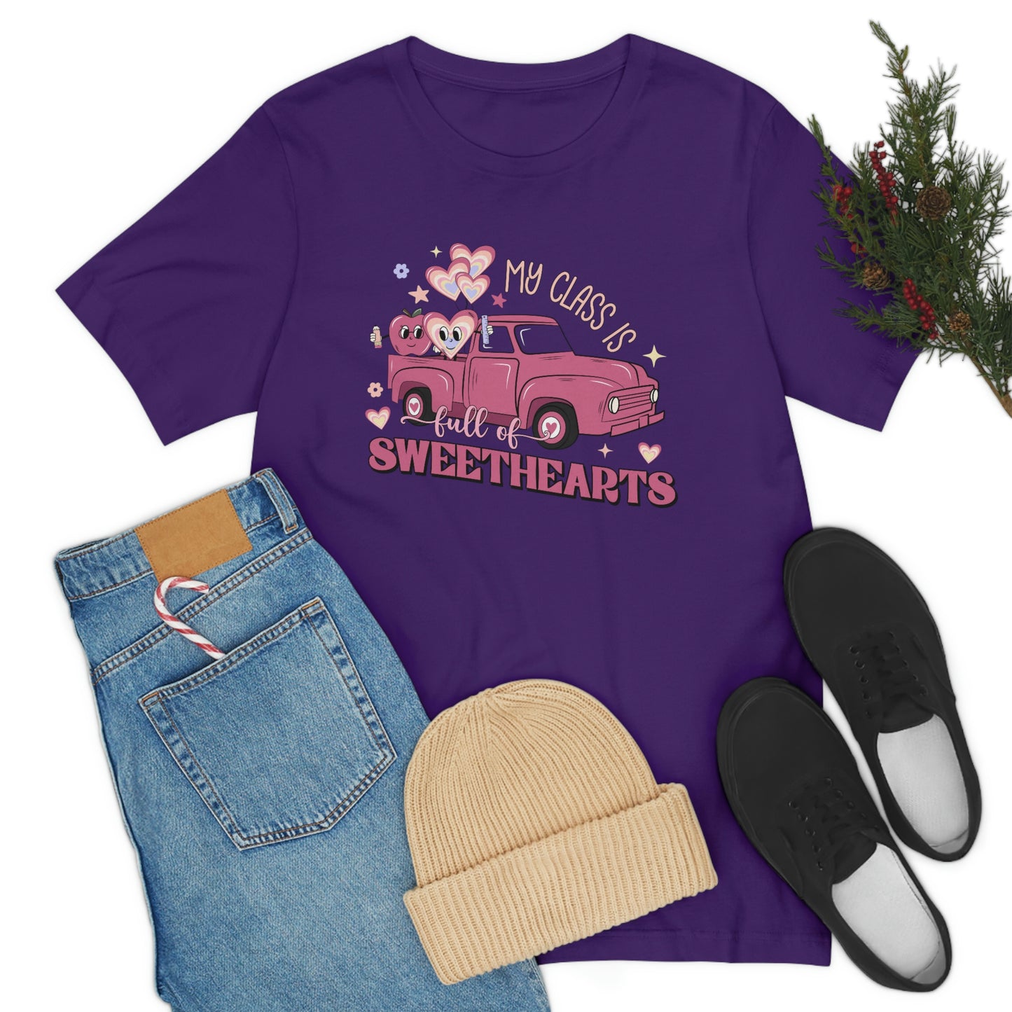 My Class is Full of Sweethearts Valentines day Unisex Jersey Short Sleeve Tee