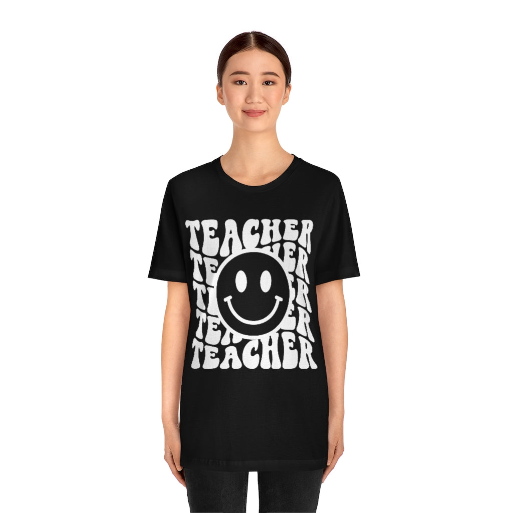 Groovy Teacher Retro Unisex Jersey Short Sleeve Tee