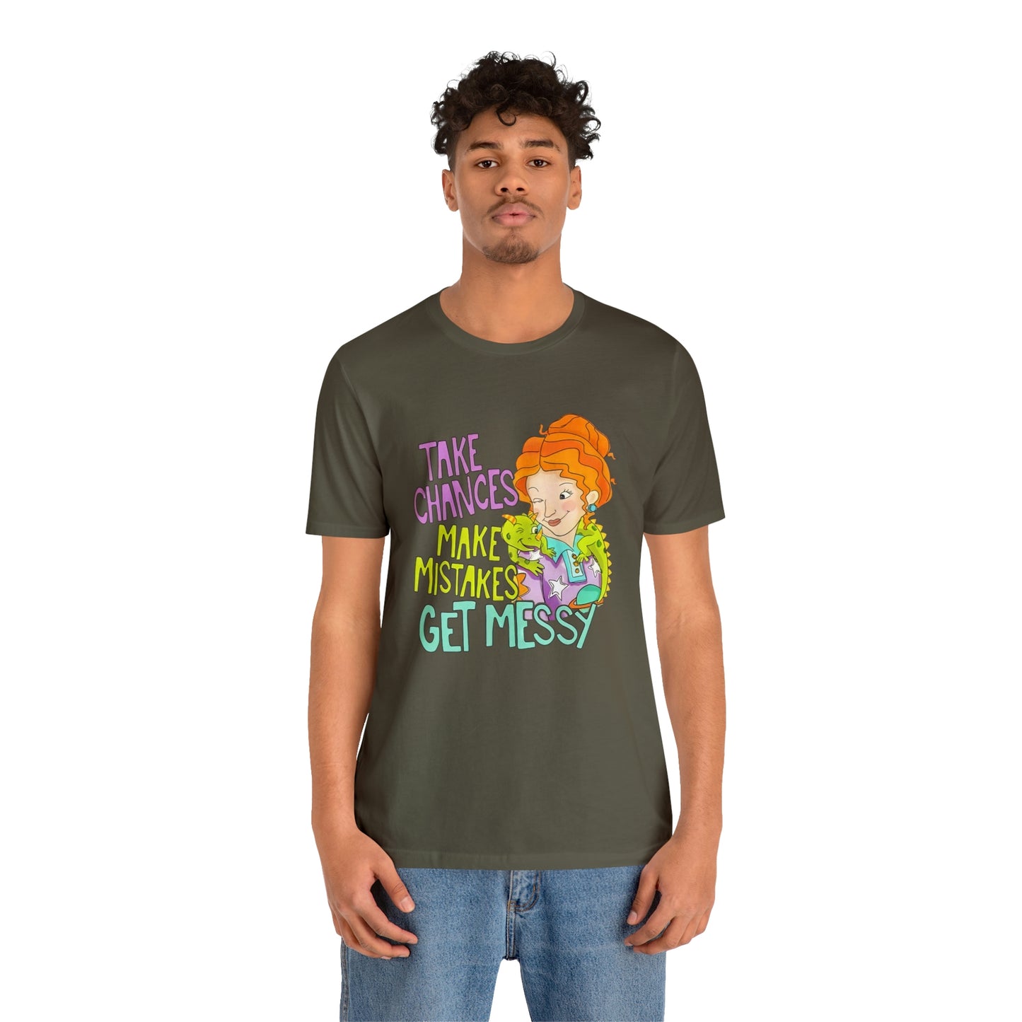 Take Chances ms Frizzle Science Classroom Teacher Shirt Unisex Jersey Short Sleeve Tee