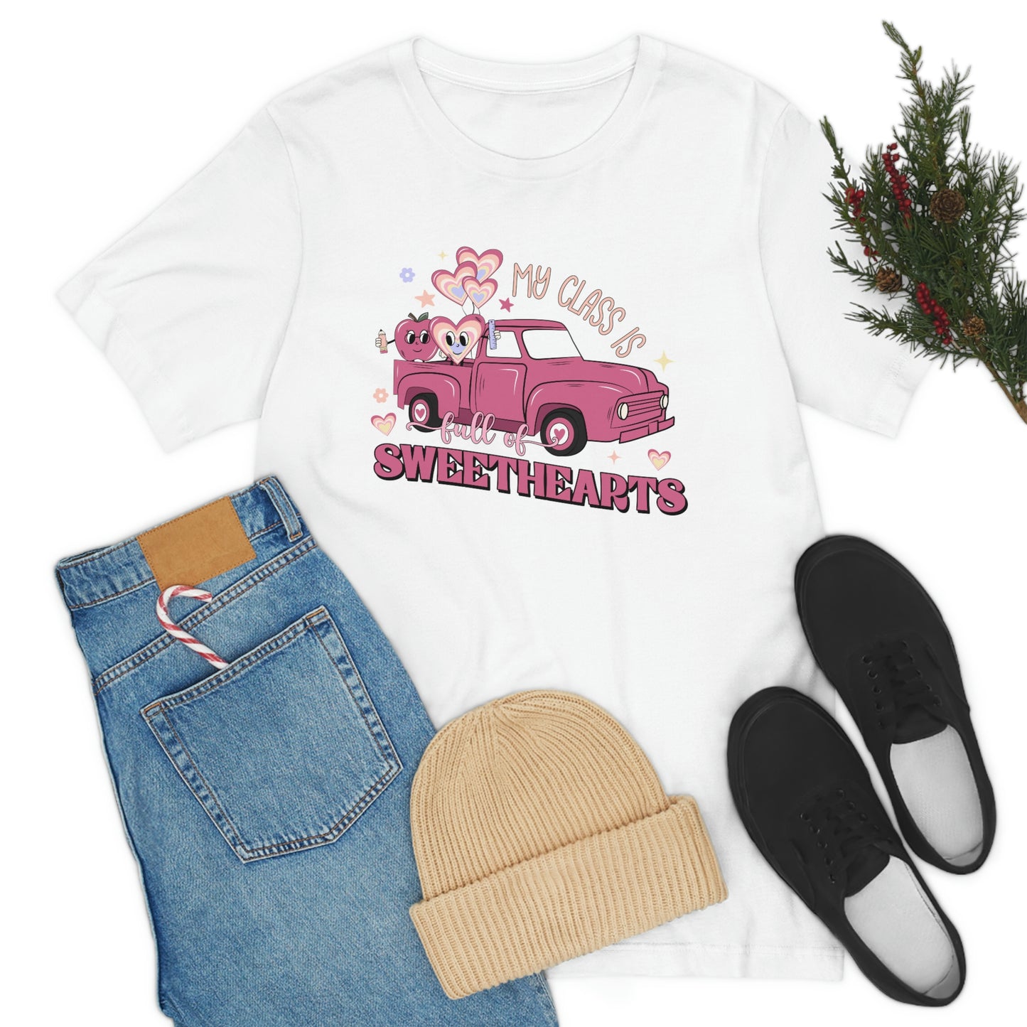 My Class is Full of Sweethearts Valentines day Unisex Jersey Short Sleeve Tee