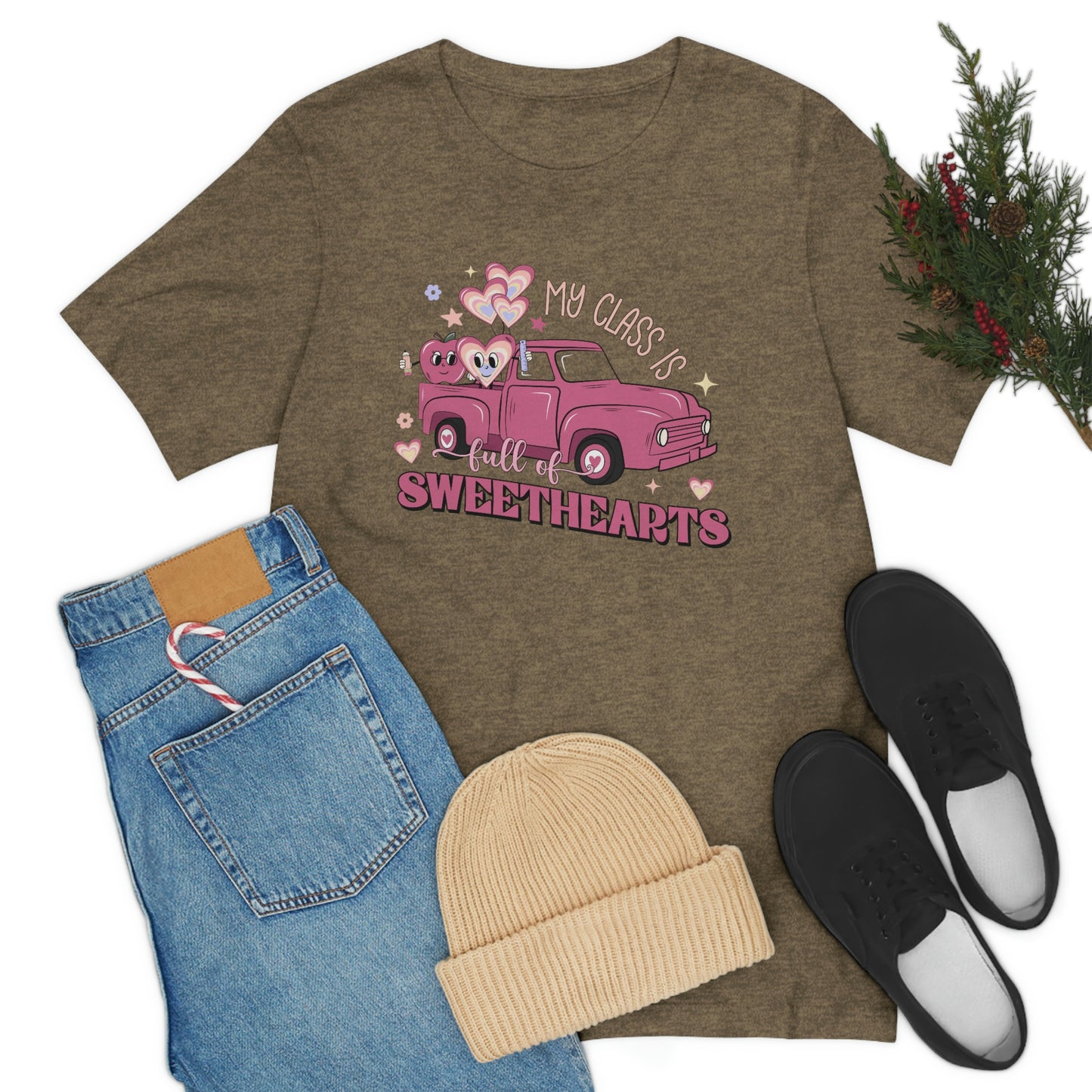 My Class is Full of Sweethearts Valentines day Unisex Jersey Short Sleeve Tee