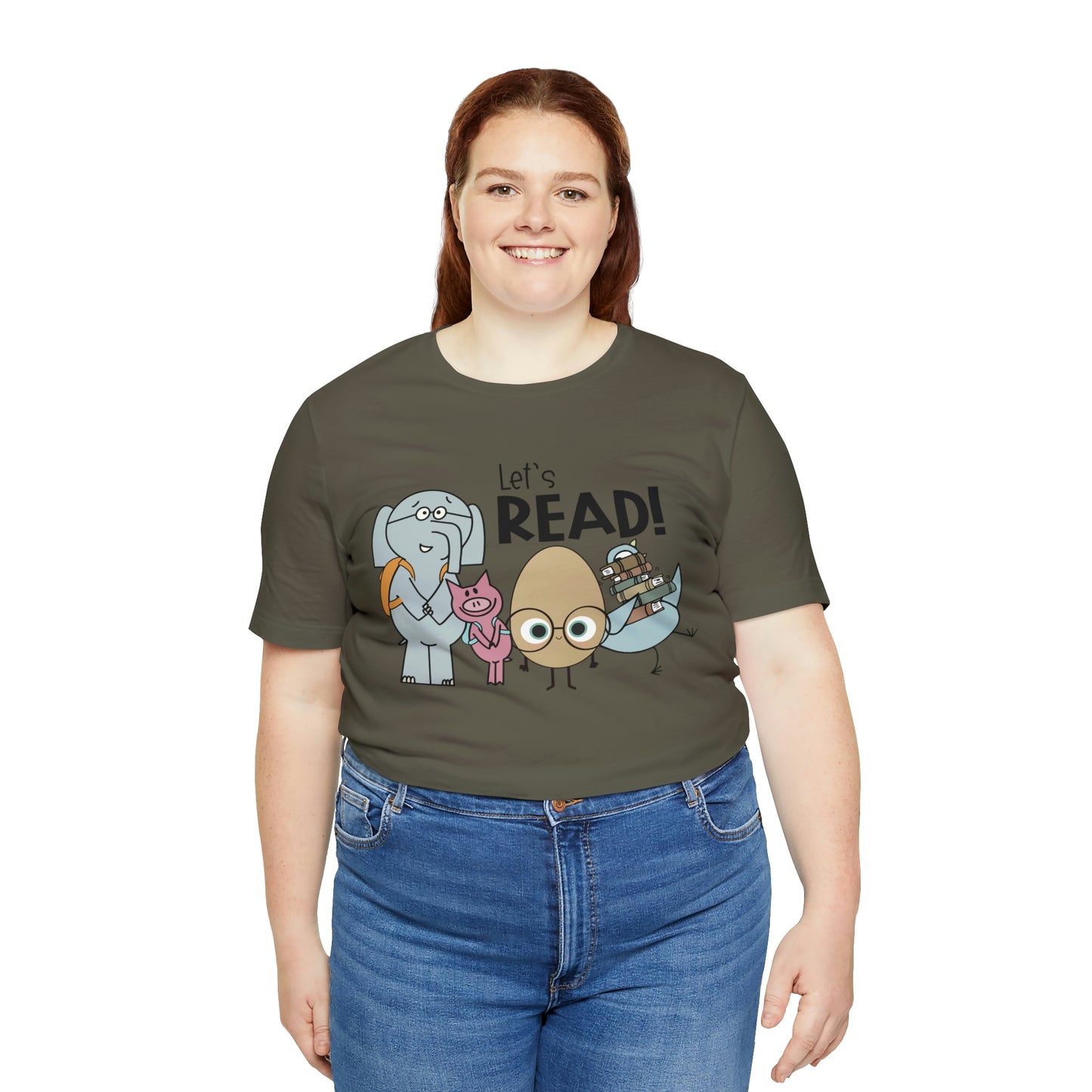 Lets Read Favorite picture book character teacher shirt Unisex Jersey Short Sleeve Tee