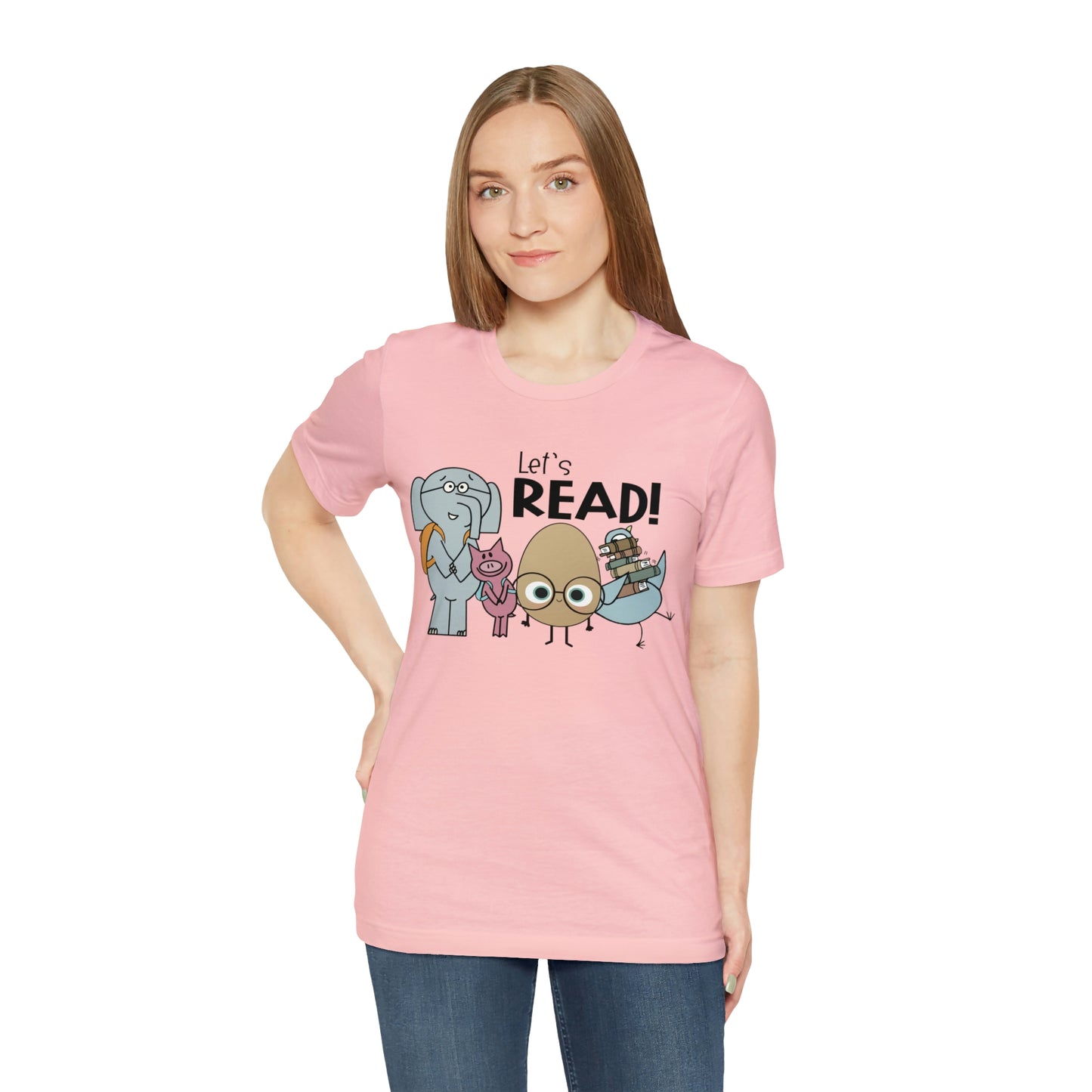 Lets Read Favorite picture book character teacher shirt Unisex Jersey Short Sleeve Tee