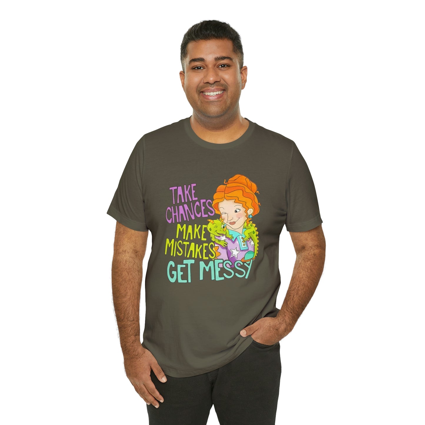Take Chances ms Frizzle Science Classroom Teacher Shirt Unisex Jersey Short Sleeve Tee