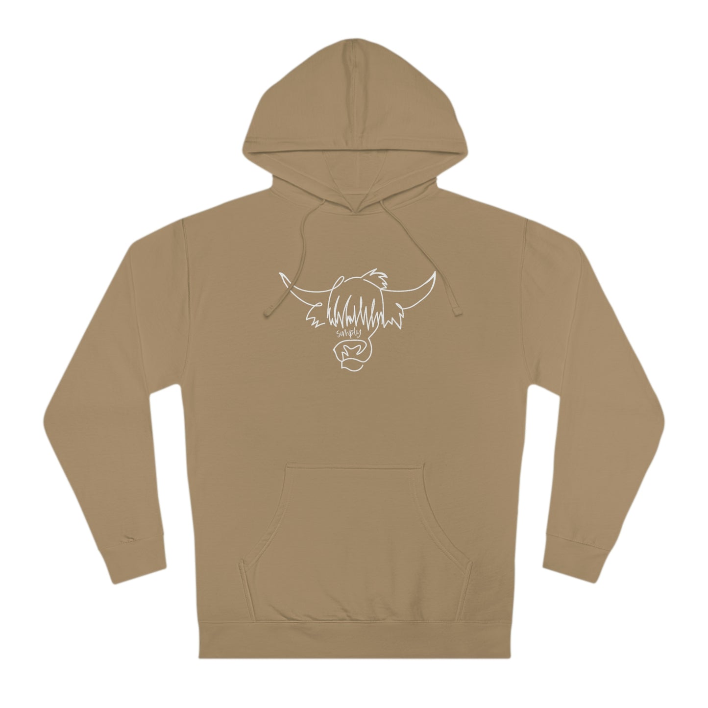 Simply Highland Cow Unisex Hooded Sweatshirt