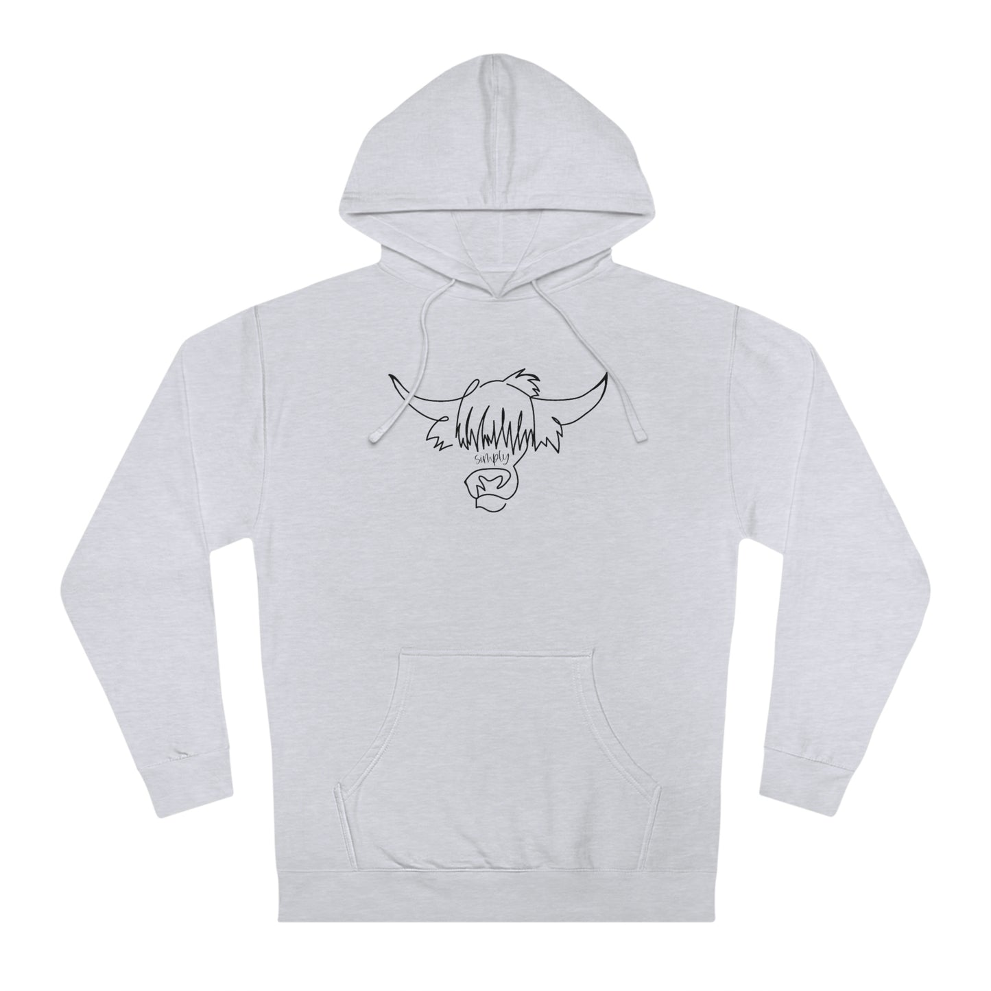 Simply Highland Cow Unisex Hooded Sweatshirt
