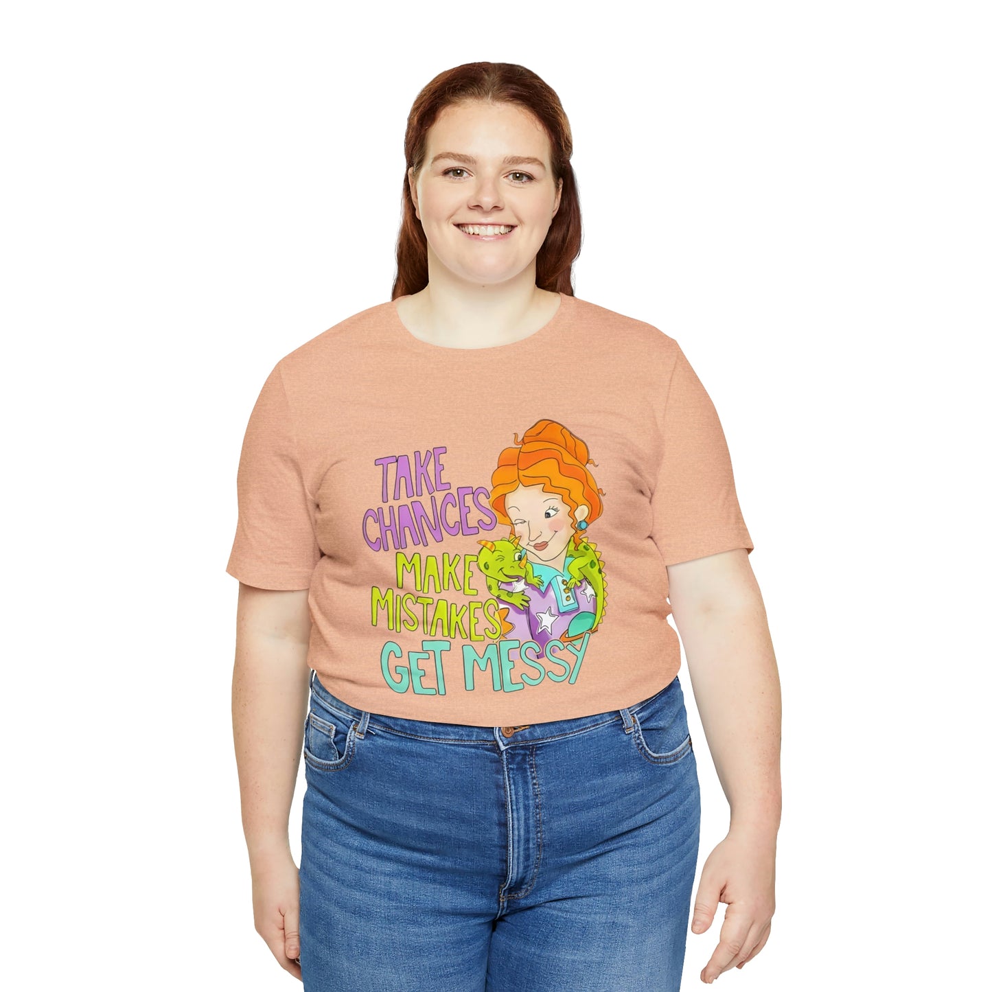 Take Chances ms Frizzle Science Classroom Teacher Shirt Unisex Jersey Short Sleeve Tee