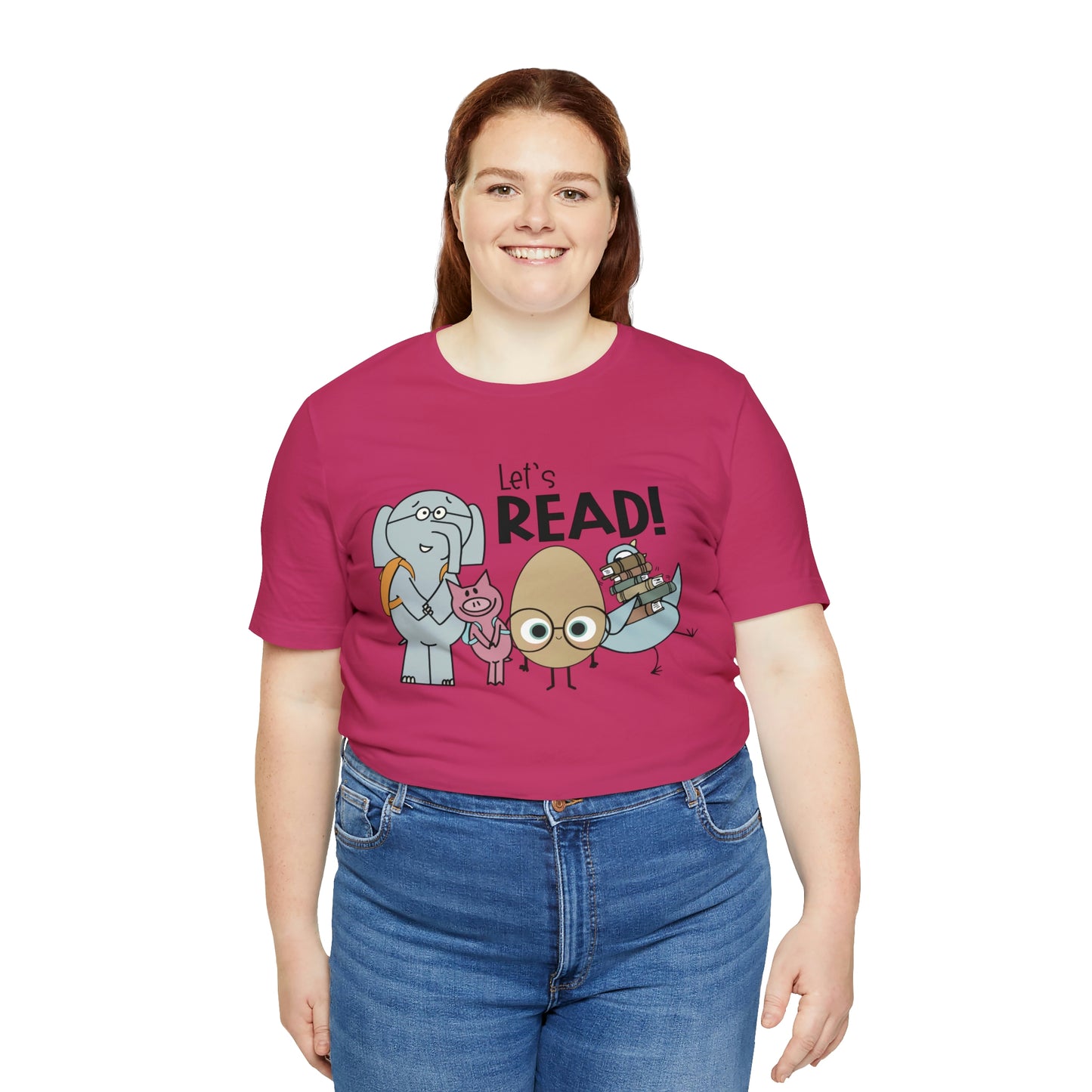 Lets Read Favorite picture book character teacher shirt Unisex Jersey Short Sleeve Tee