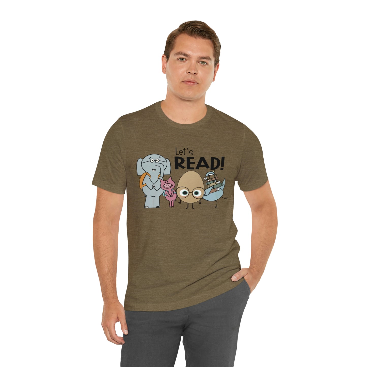 Lets Read Favorite picture book character teacher shirt Unisex Jersey Short Sleeve Tee