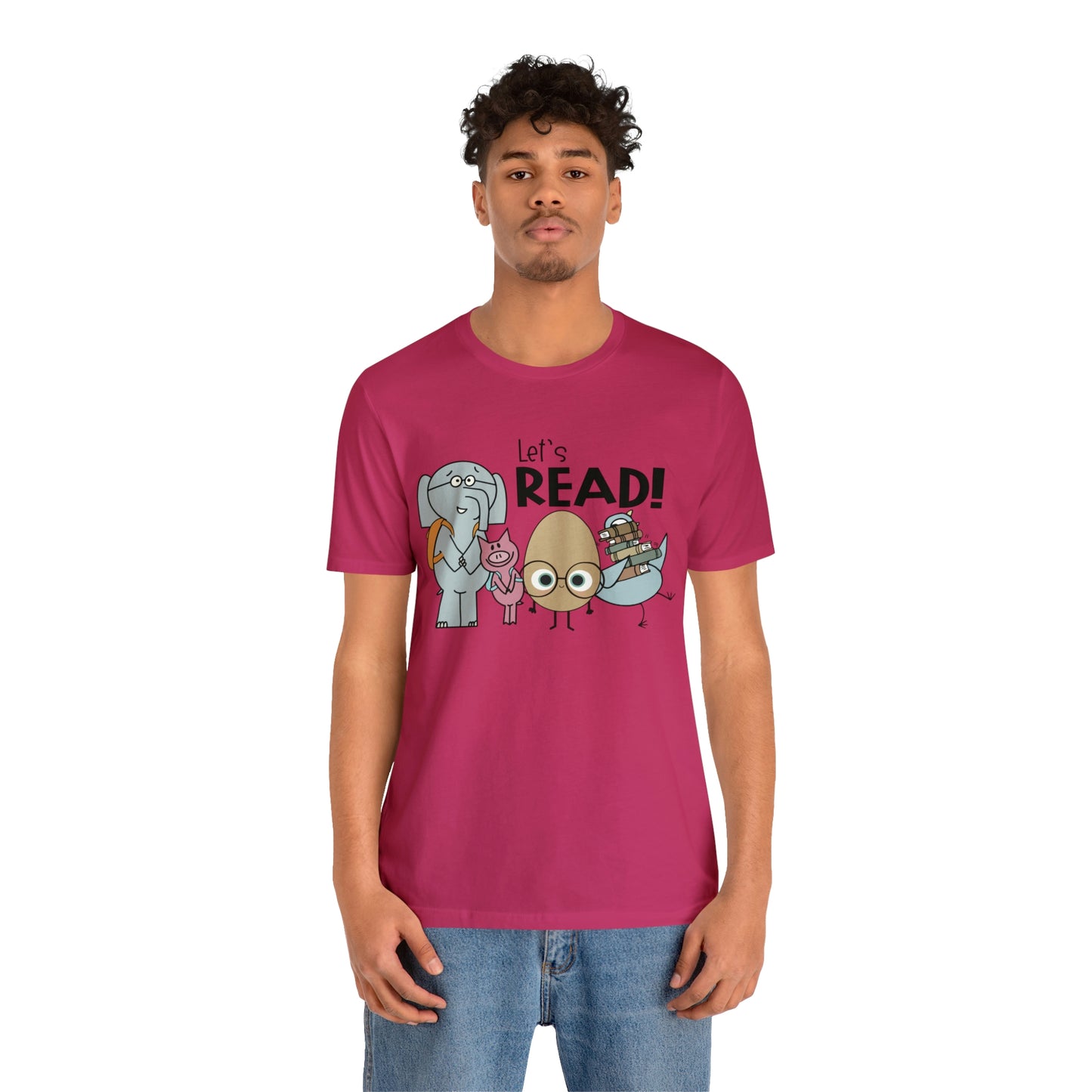 Lets Read Favorite picture book character teacher shirt Unisex Jersey Short Sleeve Tee